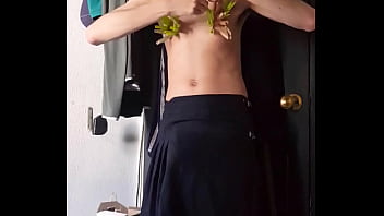 Preview 1 of Class Room Sex Lesbean - cock slapping and pain wearing a skirt (a tribute video)