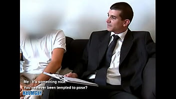 Preview 1 of Kidnap Rafe - In suit str8 sales agent gets wanked his big cock by a guy.