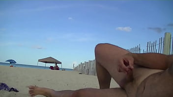 Preview 4 of Wwwxxx Foto - Nude Beach Voyeurs Jerking Off #2 - Husband Films Big Black Cock And Little White Cock Nude Beach Voyeur Looking At His Wife While Jerking Off And Cumming In Public!