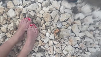 Preview 4 of Johnny Sins Office Threesomes - He Pee on My Feet and Ass on the Beach I love feel this Hot Rain