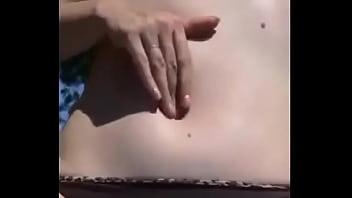Preview 4 of Leah Lotia - Aiya Bellybutton play &amp_ fingering in the park
