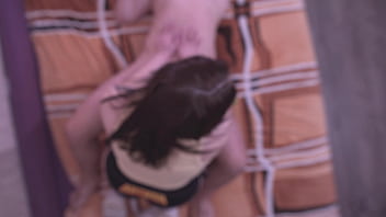 Preview 1 of Anal Gape Training - Девушка трахает парня страпоном,  парень кончает 2 раза. Уникальный вид сверху