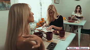 Preview 1 of My Czn Sex My Sis - Waitress seduced n licked by busty milf