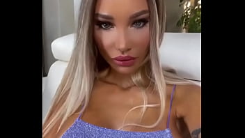 Preview 3 of Xxx Bhaha Com - Beautiful Monika Fox Poses In A Luxurious Blue Dress &amp_ Teases Pussy