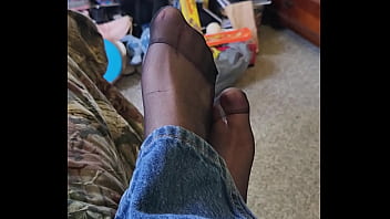 Preview 2 of Anal Raylene - Pantyhose feet