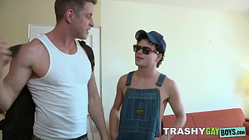 Preview 1 of Pogi Silip - Twink barebacks stud and cums in his ass