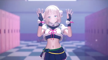 Preview 2 of Wife Hurry - Shigure Ui Striptease Dance - Mookk Jji Ba MMD by Hisapi