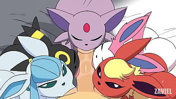 Preview 1 of 15yr Grils Bf - All Pokemon Eeveelutions get fucked