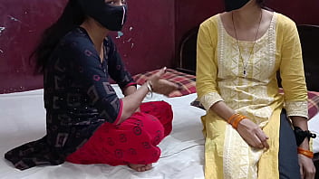 Preview 1 of Indian Sex Poran Anti - Sucking cock and fucking both the fighting wives in turn ! Desi threesome Porn In Hindi