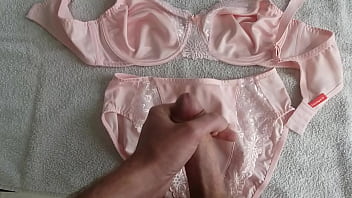 Preview 3 of Tall Pear - Cumming on pink panties
