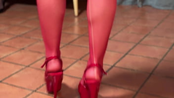 Preview 2 of Meathole Slut Gangbang Amateur - High Heels and Foot Fetish in This Lesbian Movie with Lea Pam and Petite Ange