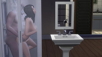 Preview 2 of Stormy Milf - Stepfather fucks her in the shower for 30 minutes