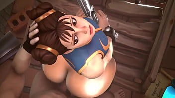 Preview 2 of Horst Baron Piss - Chun Li fuck for behind