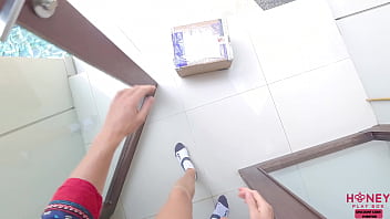 Preview 1 of 14 Bibes - Playing a Game with Squirting Step Sister! CUM 2 Times inside Her Tight Pussy - Honey Play Box