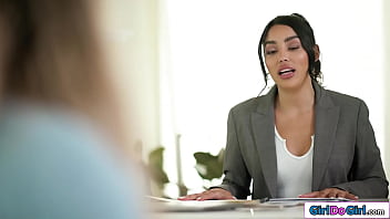 Preview 1 of Bollywood Bbw Xxx - Busty blonde is licked by latina lawyer
