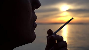 Preview 1 of Pom Zoit - Smoking Cigarettes on the Beach... at day and in Sunset