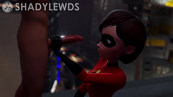 Preview 4 of Babe With Big Boobs Rides - Helen Parr Rooftop Handjob