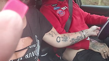 Preview 4 of Have Hvayi - Pinky Pussy gets her Tits out for the Lads! Whilst Driving