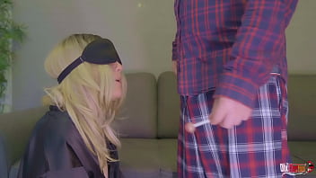 Preview 1 of Sis First Time Fuck Ful Length - Stepmom is ready to play the game guess the taste and gets a dick in her mouth and cum on her lips