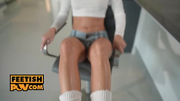 Preview 4 of Handicap And Black - POV - Curvy and petite foot fetish footjob and anal sex action