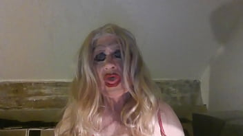 Preview 1 of Nz M - Sissy Fag Sarah Writes ID in Lipstick On Her Chest