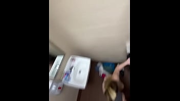 Preview 1 of New Johnny Mom Xxxx - Cute girl gets bent over public bathroom sink