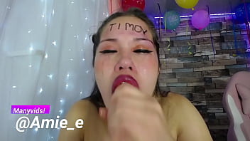 Preview 3 of Aurale Jensen Mom - NO PITY FOR MY THROAT-  POV Sloppy Blowjob - FULL SPIT  slut
