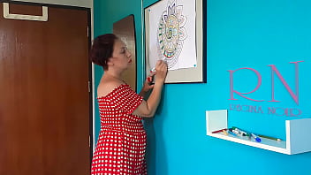 Preview 1 of Sex Fari - Indian nudist painting Indian pattern - Mandala. Relax music. Naked art workshop. Scene 5