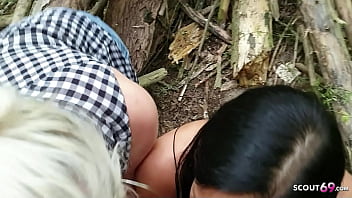 Preview 2 of Fashionistas Sasha Grey - Zwei beste Freundinnen Deutsch im Park zum Dreier AO Sex von Typen &uuml_berredet