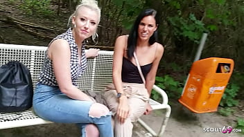 Preview 1 of Fashionistas Sasha Grey - Zwei beste Freundinnen Deutsch im Park zum Dreier AO Sex von Typen &uuml_berredet
