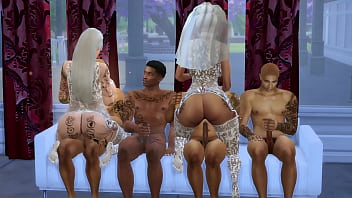 Preview 2 of Big Puta - Two sexy whores Paula and Lana getting fucked together by BBC