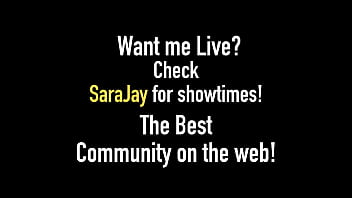 Preview 1 of Behind Huby - Lady Sara Jay Turns On And Rubs Her Pussy While Taking Relief On Her Feet!