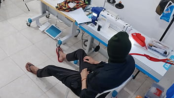 Preview 3 of Full Hd Www Sexy Video Com - The seamstress masturbates his big penis after receiving a visit from a very beautiful woman