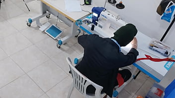 Preview 1 of Full Hd Www Sexy Video Com - The seamstress masturbates his big penis after receiving a visit from a very beautiful woman