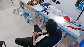 Preview 4 of Full Hd Www Sexy Video Com - The seamstress masturbates his big penis after receiving a visit from a very beautiful woman