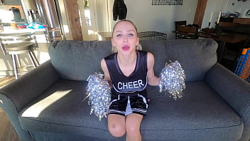 Preview 2 of Kiss Sxe - Cheerleader is ready for step daddy