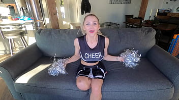 Preview 1 of Kiss Sxe - Cheerleader is ready for step daddy