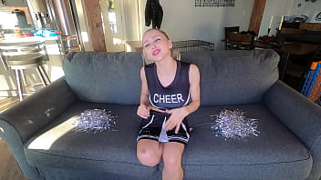 Preview 4 of Kiss Sxe - Cheerleader is ready for step daddy