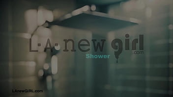 Preview 1 of Saggy Small Boobs - Captivating Brunette Enjoys a Sensual Shower