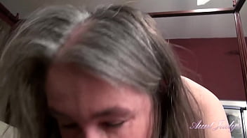 Preview 3 of Reiko Kobayakawa Sex Hd Video - AuntJudys - Your 52yo Step-Auntie Grace - Good Morning Blowjob (POV)
