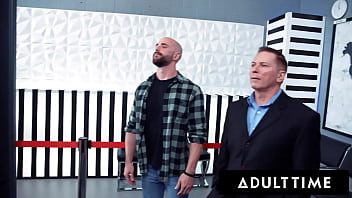 Preview 2 of Cute Tboy - ADULT TIME - Whitney Wright Receives MASSIVE BUKKAKE FACIAL During Accidental Airport Gangbang!