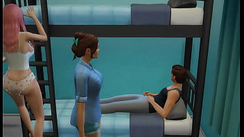 Preview 1 of Pron Sexy Mom - Hermanastro cachondo  se folla a su hermanastra menor y virgen a escondidas de su madrastra - Su hermanastra esta encantada con su enorme verga