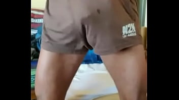 Preview 2 of Pak Pstosxs - Pervy PapiFachero&#039_s new gym shorts are so soft and silky,  they feel great on his thick daddie boner! #maturedaddygay #bat ...