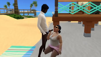 Preview 1 of Feliz Amor - arab milf blowjob young indian lover