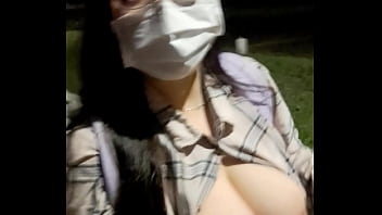 Preview 3 of Hollie Cwh Strip - Walking along with the river - expose my tits and talk to you