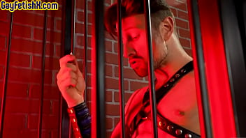 Preview 1 of Brother And Sister Hot Taboo Sex - Leather harness blowjob stud assfisted by his BF in leather