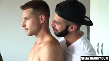 Preview 2 of Lndan Boobs - Step daddy and step uncle discipline step son | old &amp_ young