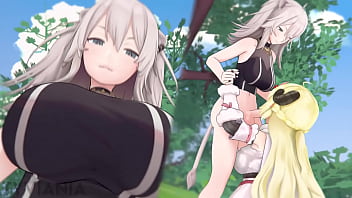 Preview 2 of Balk Fat - Watame blowjob Botan animated