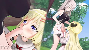 Preview 3 of Balk Fat - Watame blowjob Botan animated
