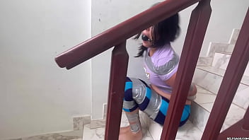 Preview 3 of Virgin Baby Xxx Video - Ball Gagged Girl Struggle In Barefoot Tape Bondage
